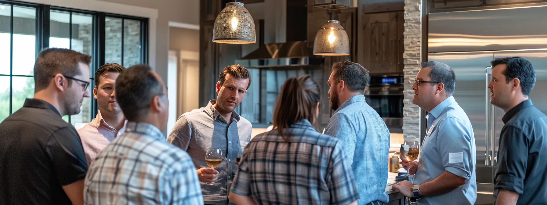 a home builder networking with industry professionals to build quality backlinks and strengthen seo authority.