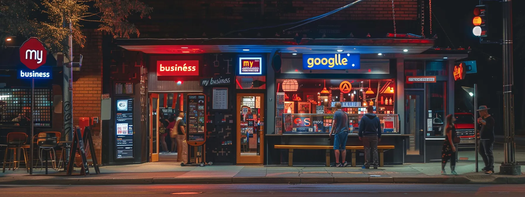 a vibrant storefront with a prominent 