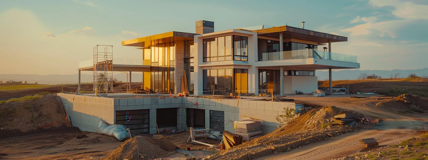 capturing a mesmerizing time-lapse video of a stunning modern home construction progress on instagram reels.